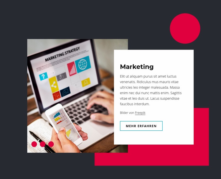 Marketing- und Verkaufstechnologie Website-Modell