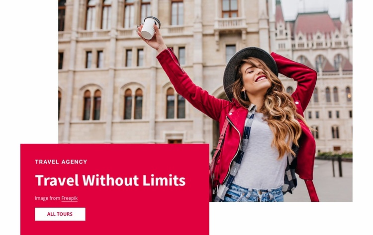 Travel without limits Homepage Design