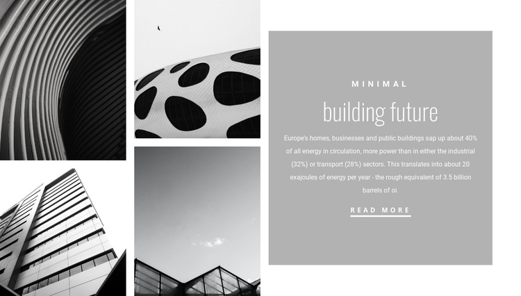 New forms in architecture HTML5 Template