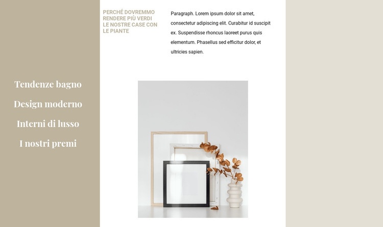 Cornici per foto all'interno Mockup del sito web