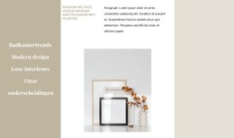 Fotolijsten In Het Interieur Sjabloon HTML CSS Responsief