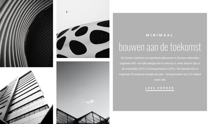 Nieuwe vormen in architectuur WordPress-thema