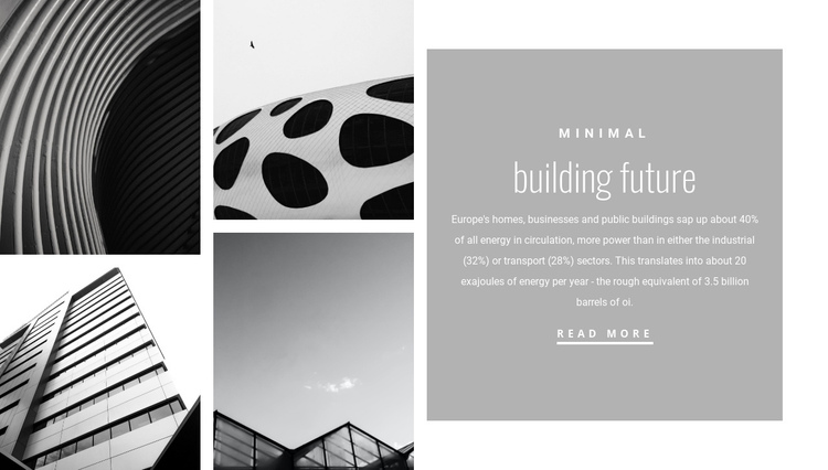 New forms in architecture One Page Template