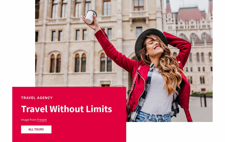 Travel without limits Website Mockup