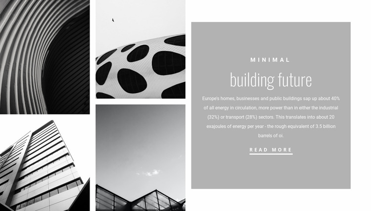 New forms in architecture Website Mockup