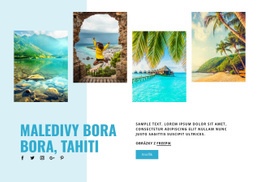 Maledivy, Bora Bora, Tahiti - Šablona Pro Přidání Prvků Na Stránku
