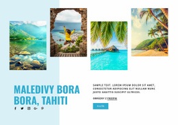 Maledivy, Bora Bora, Tahiti – Krásné Téma WordPress