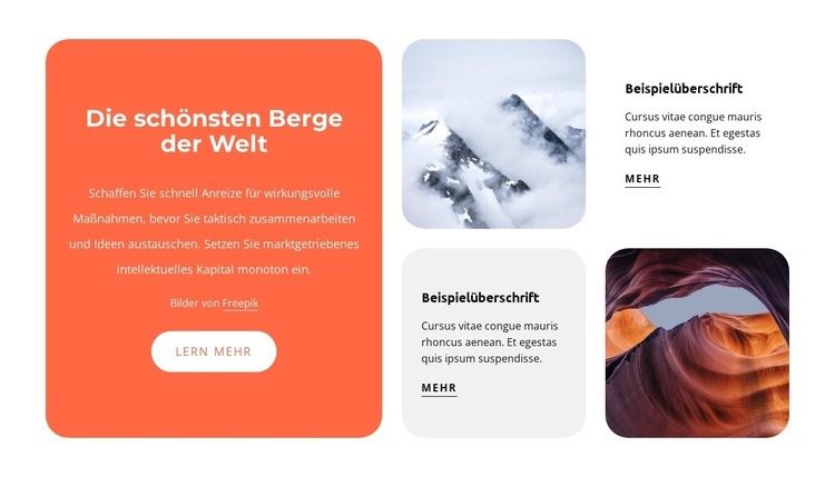 Wertversprechen Website design