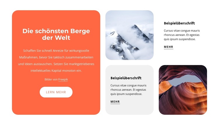 Wertversprechen Website-Vorlage