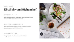 Beliebte Gerichte Von Der Speisekarte – Schönes WordPress-Theme