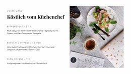 Beliebte Gerichte Von Der Speisekarte - Responsive Landingpage