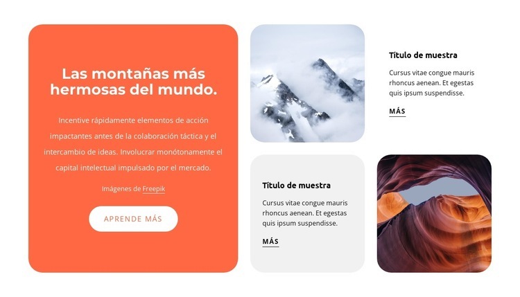 propuesta de valor Plantillas de creación de sitios web