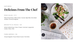 Most Creative HTML5 Template For Popular Dishes From The Menu