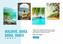 Maldive, Bora Bora, Tahiti - Pagina Di Destinazione Multiuso Creativa