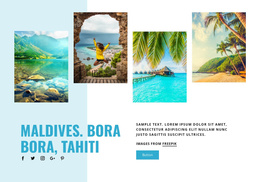 Maldives, Bora Bora, Tahiti Joomla Template 2024