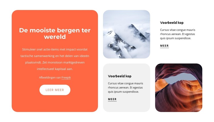 Waarde voorstel HTML-sjabloon