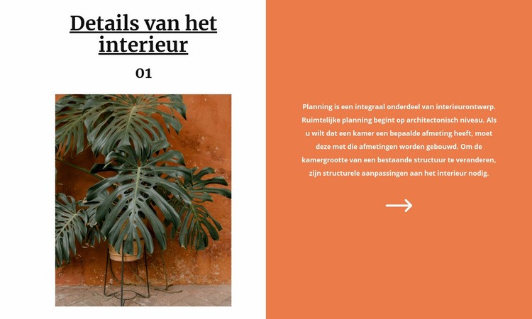 Terracotta kleur in ontwerp Website mockup