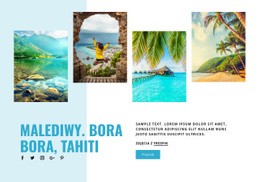 Malediwy, Bora Bora, Tahiti - Kreatywna, Uniwersalna Strona Docelowa