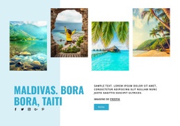 Maldivas, Bora Bora, Taiti - Drag And Drop HTML Builder