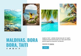 Maldivas, Bora Bora, Taiti - Modelo HTML5 Responsivo