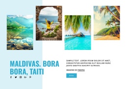 Modelo De Uma Página Para Maldivas, Bora Bora, Taiti