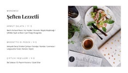 Menüden Popüler Yemekler Için Özel Bir Web Sitesi Tasarımı