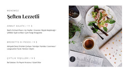 Menüden Popüler Yemekler - Güzel WordPress Teması