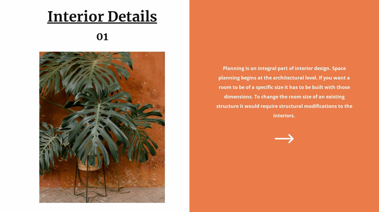 Terracotta color in design Website Mockup