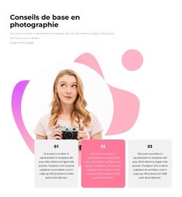 Une Conception De Site Web Exclusive Pour Conseils De Base En Photographie