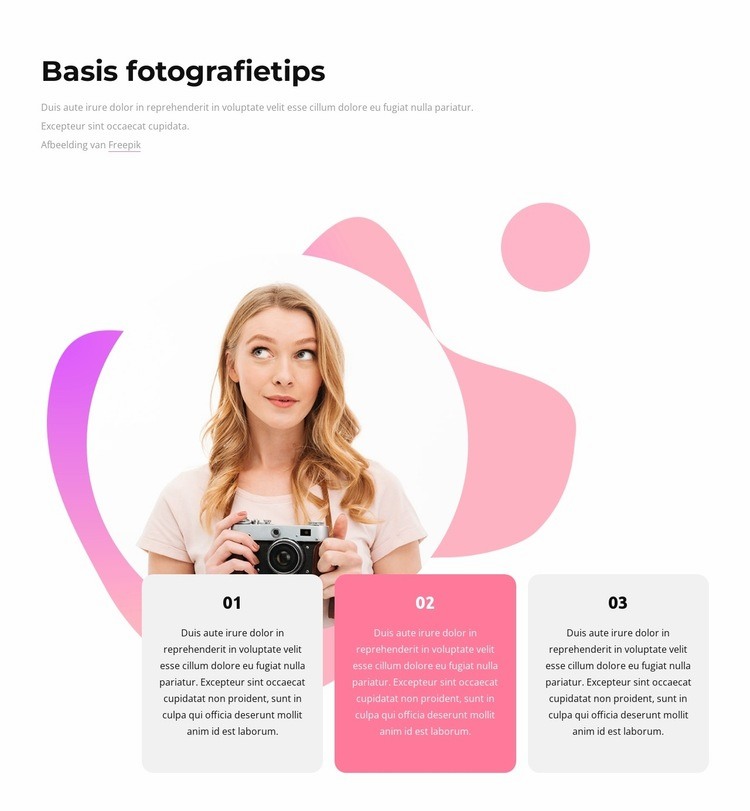 Basis fotografietips HTML5-sjabloon