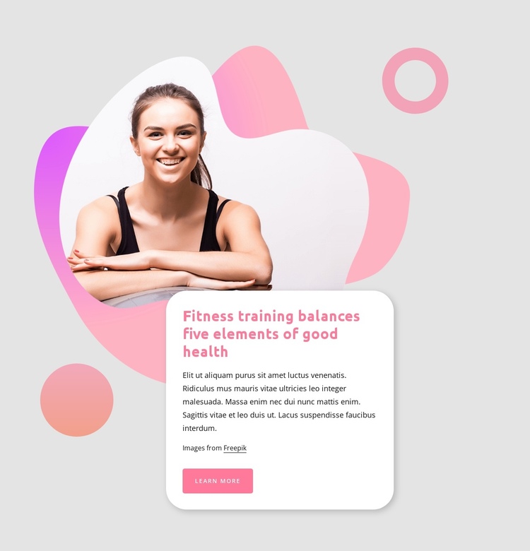 Good health One Page Template