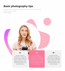 Built-In Multiple Layout For Basic Photography Tips