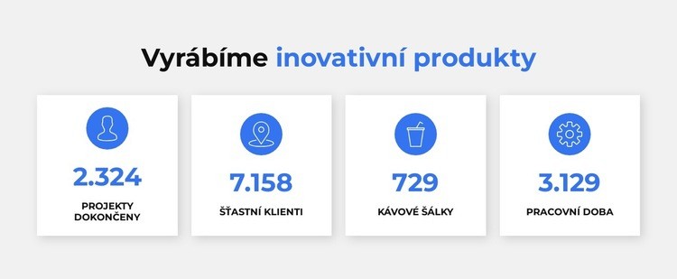 Inovativní produkty Šablona HTML