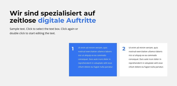 Digitaler Auftritt HTML-Vorlage