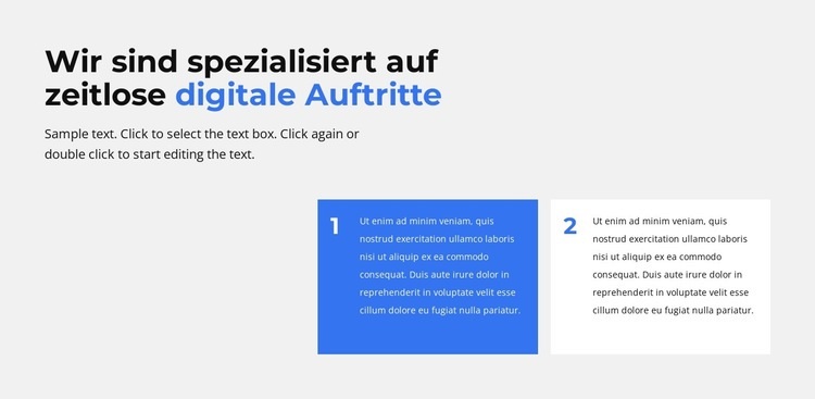 Digitaler Auftritt HTML5-Vorlage