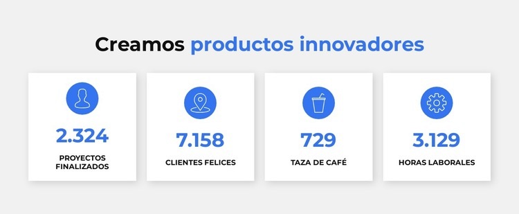 Productos innovadores Plantilla de una página