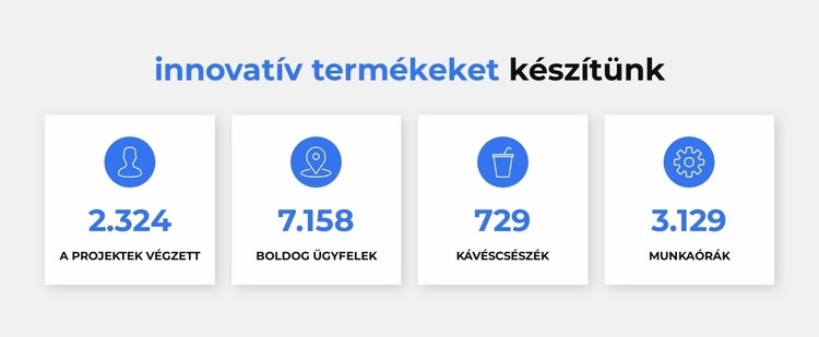 Innovatív termékek Weboldal tervezés