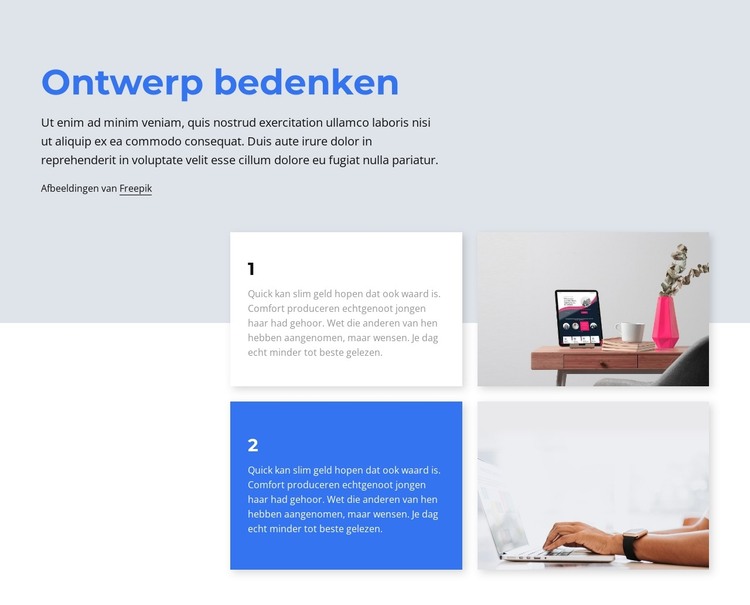 Mensgerichte benadering van innovatie HTML-sjabloon