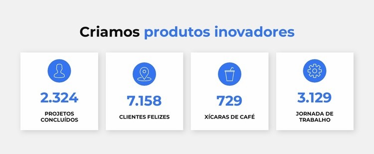 Produtos inovadores Modelos de construtor de sites