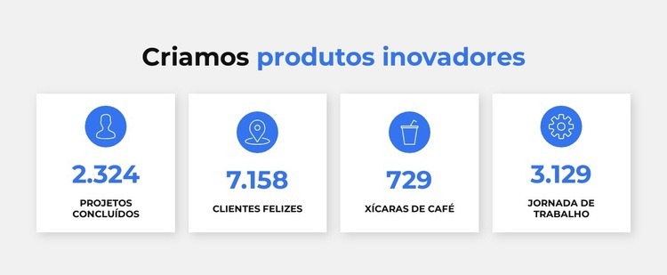 Produtos inovadores Modelo HTML5