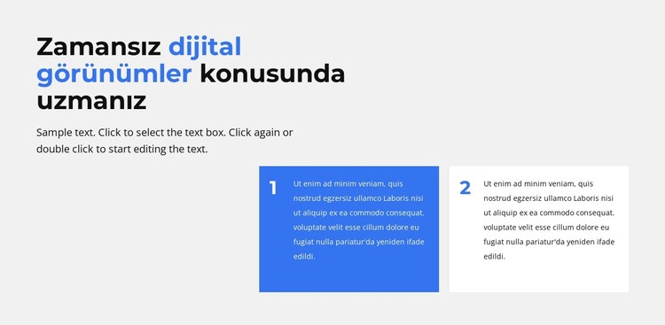 Dijital görünüm HTML Şablonu