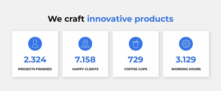 Innovative products Website Mockup