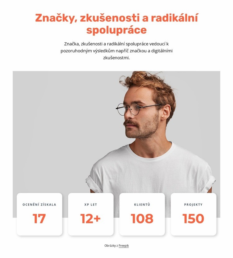 Design zkušeností se značkou Šablona CSS