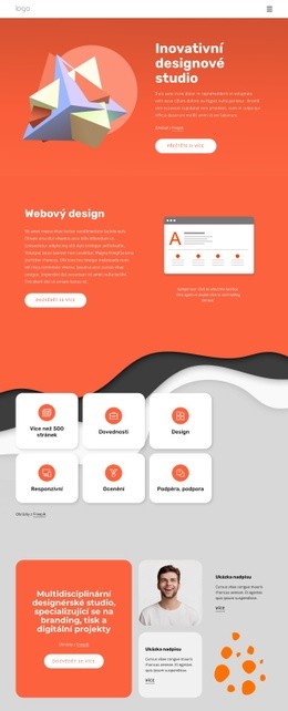 Multidisciplinární Designové Studio – Šablona Jedné Stránky