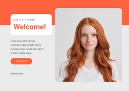 Welcome To Design Studio Landing Page