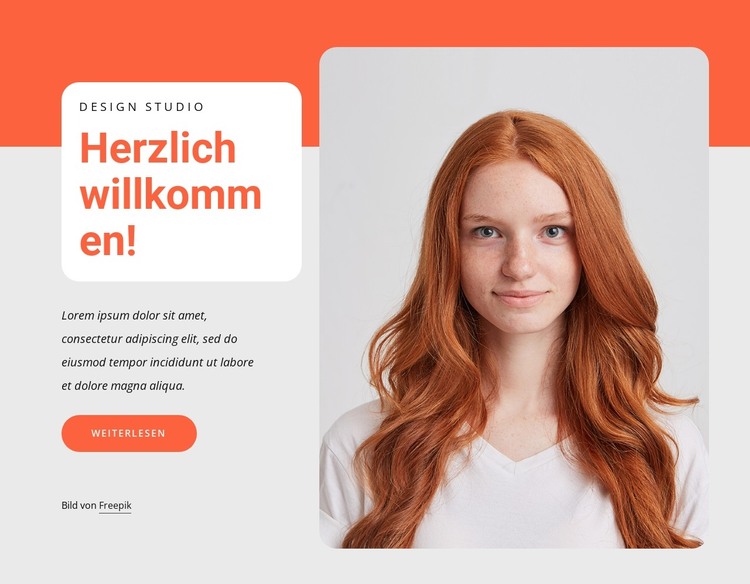 Willkommen im Designstudio HTML-Vorlage