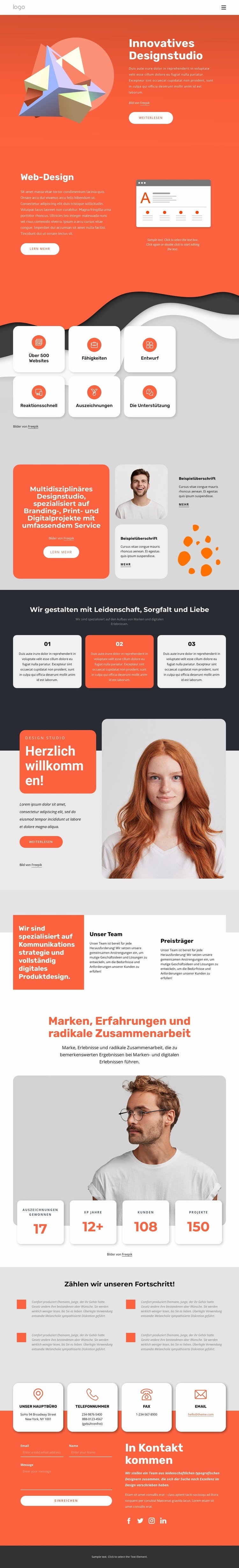 Multidisziplinäres Designstudio HTML Website Builder