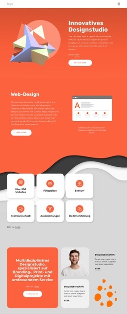Multidisziplinäres Designstudio - Mehrzweck-Webdesign