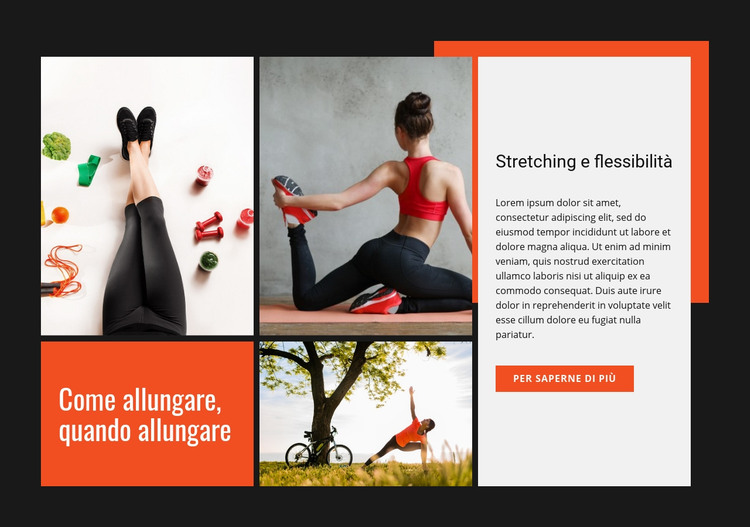 Stretching e flessibilità Modello HTML