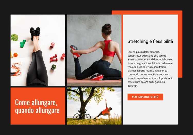 Stretching e flessibilità Un modello di pagina
